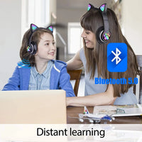 Thumbnail for Foldable Bluetooth Cat Headphones With Light