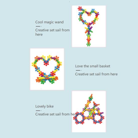 36 Piece Snowflake Building Block With 12 Different Color