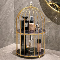Thumbnail for Multi Layer Makeup Organizer In Metal Bird Cage Shape