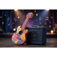 Thumbnail for Toi-Toys Power House Electronic Toy Guitar — in use