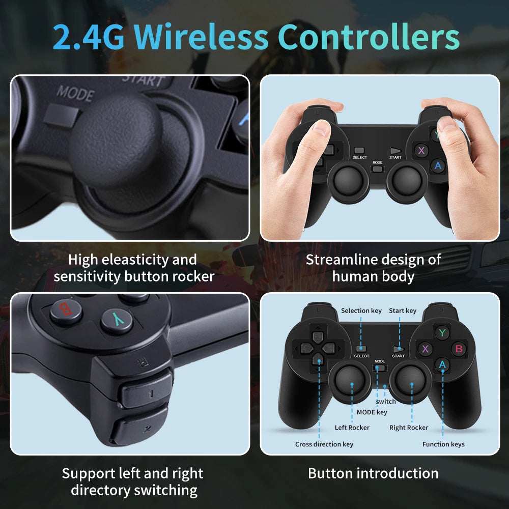 2.4G Wireless Controller Gamepad with 64GB memory Free
