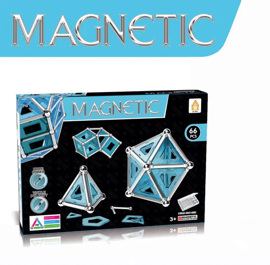 3D Crystal Magnetic  Building Blocks Puzzle 66 Pieces