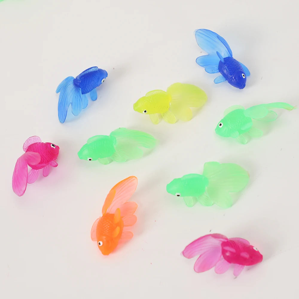 10Pcs Colorful Simulation Goldfish