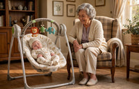 Thumbnail for Ingenuity Portable Baby Swing at grandparents' home