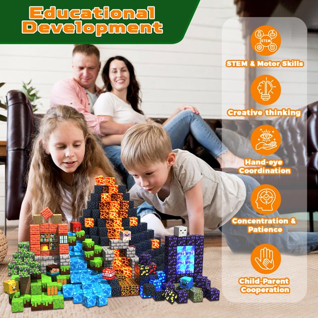 Minecraft Magnetic Building Blocks Set 24 PCS