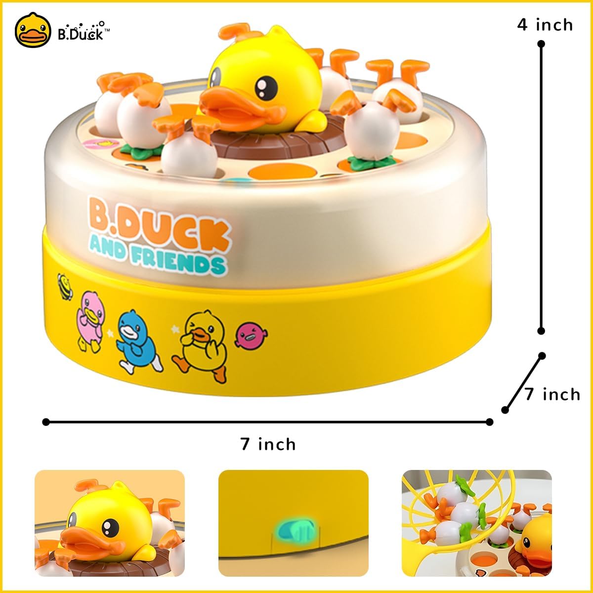 Bounce And Catching Popping Duck With Light And Sound