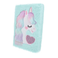 Thumbnail for Unicorn Cartoon Plush Cover Notebook