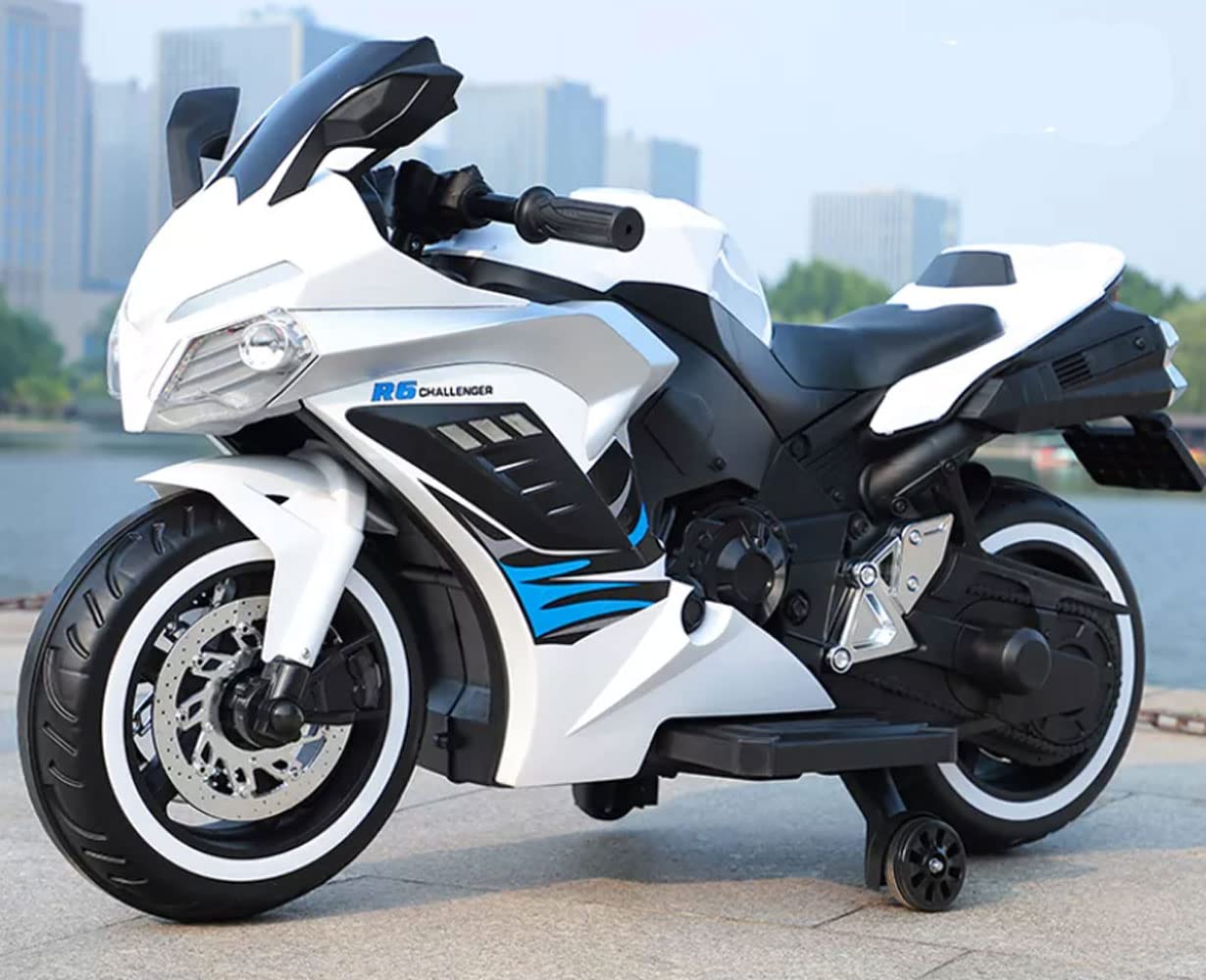 R6 Battery Operated Hand Race Ride on Bike for Kids with Music