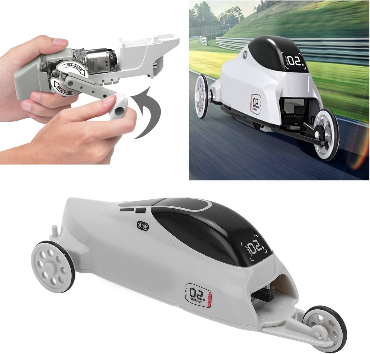 Wind-up Power Generation Car Set Tricycle Toy