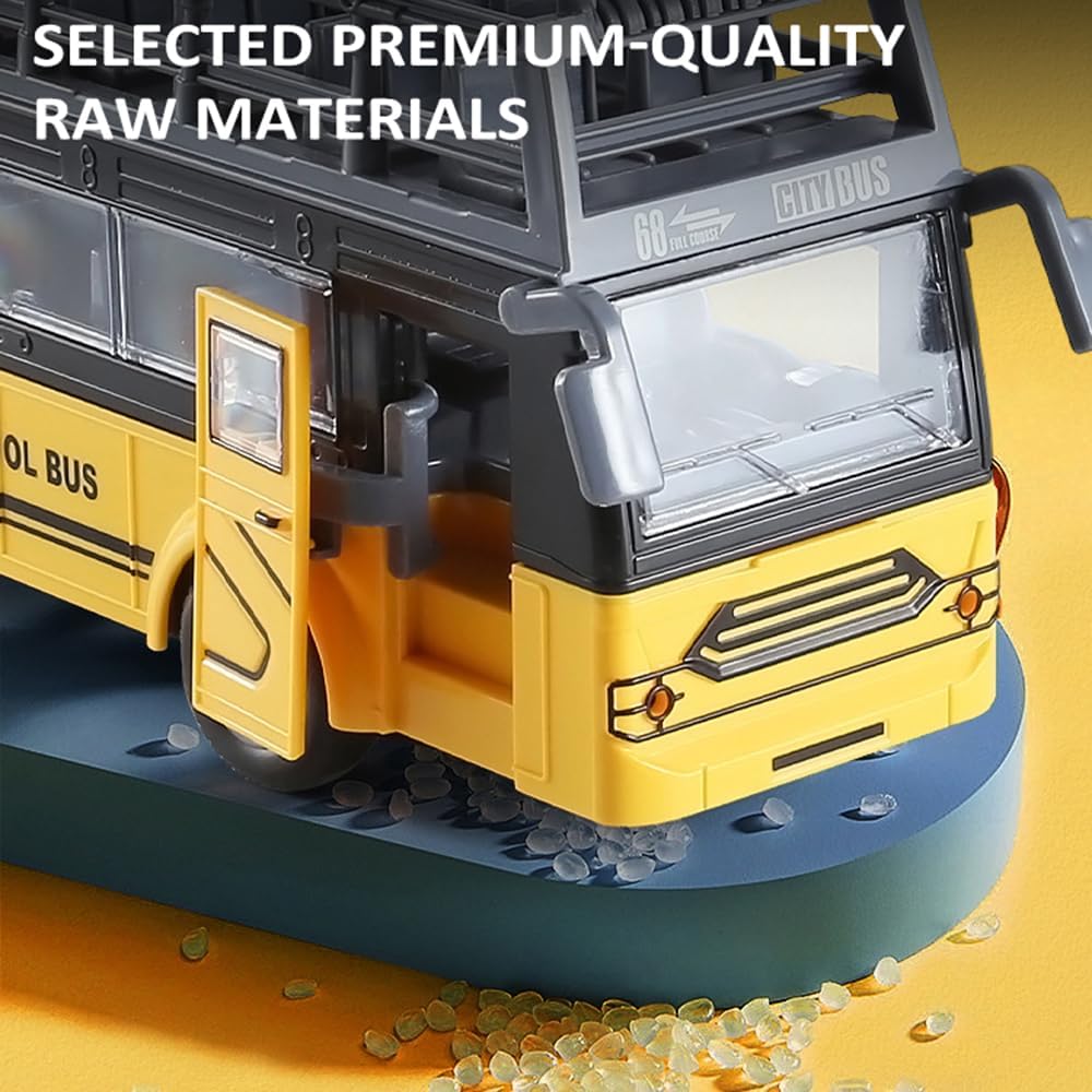 Remote Control School Bus Light And Sound With Openable Door