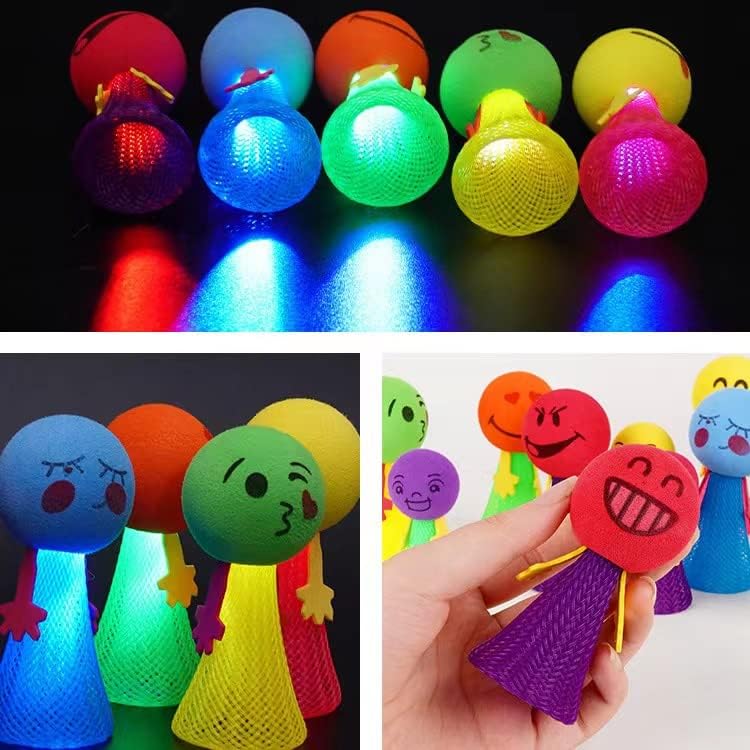 Pack Of 3 Emoji Jumping Popper Spring Toy