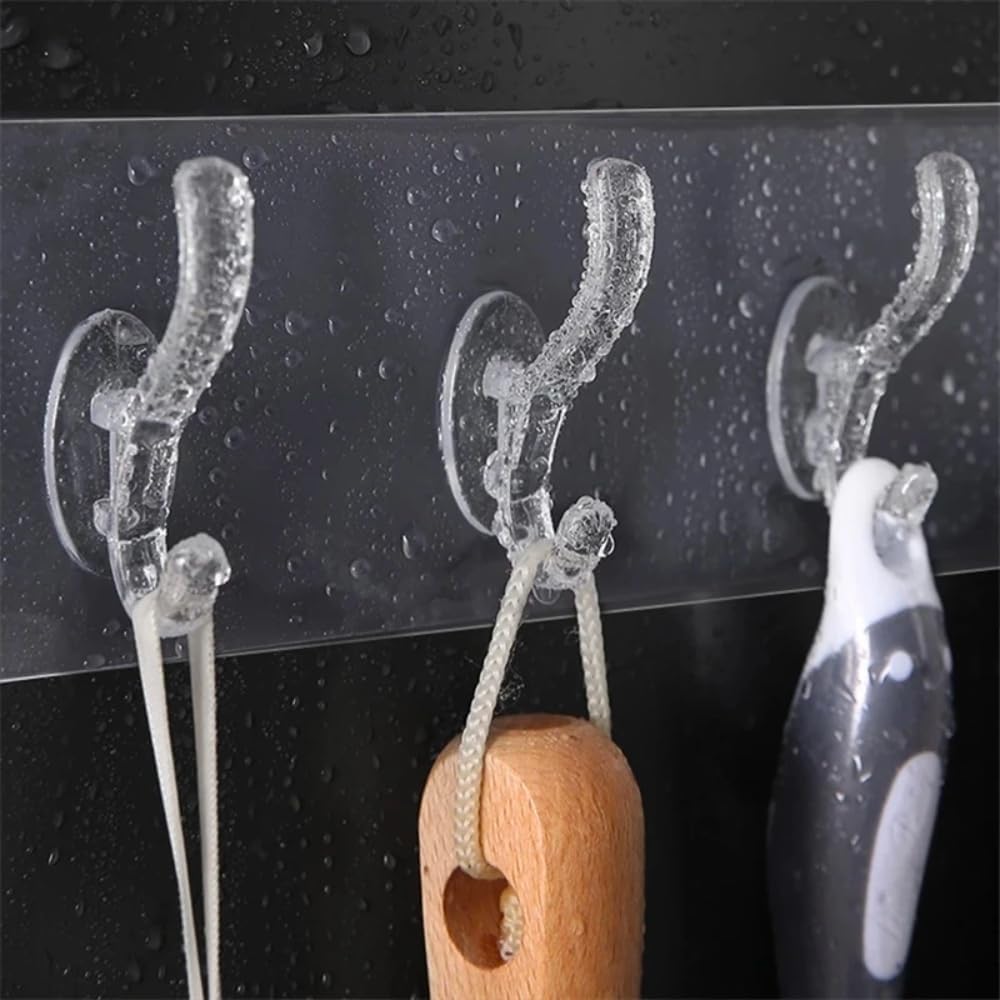 Transparent Adhesive Wall 6 Hook Strip