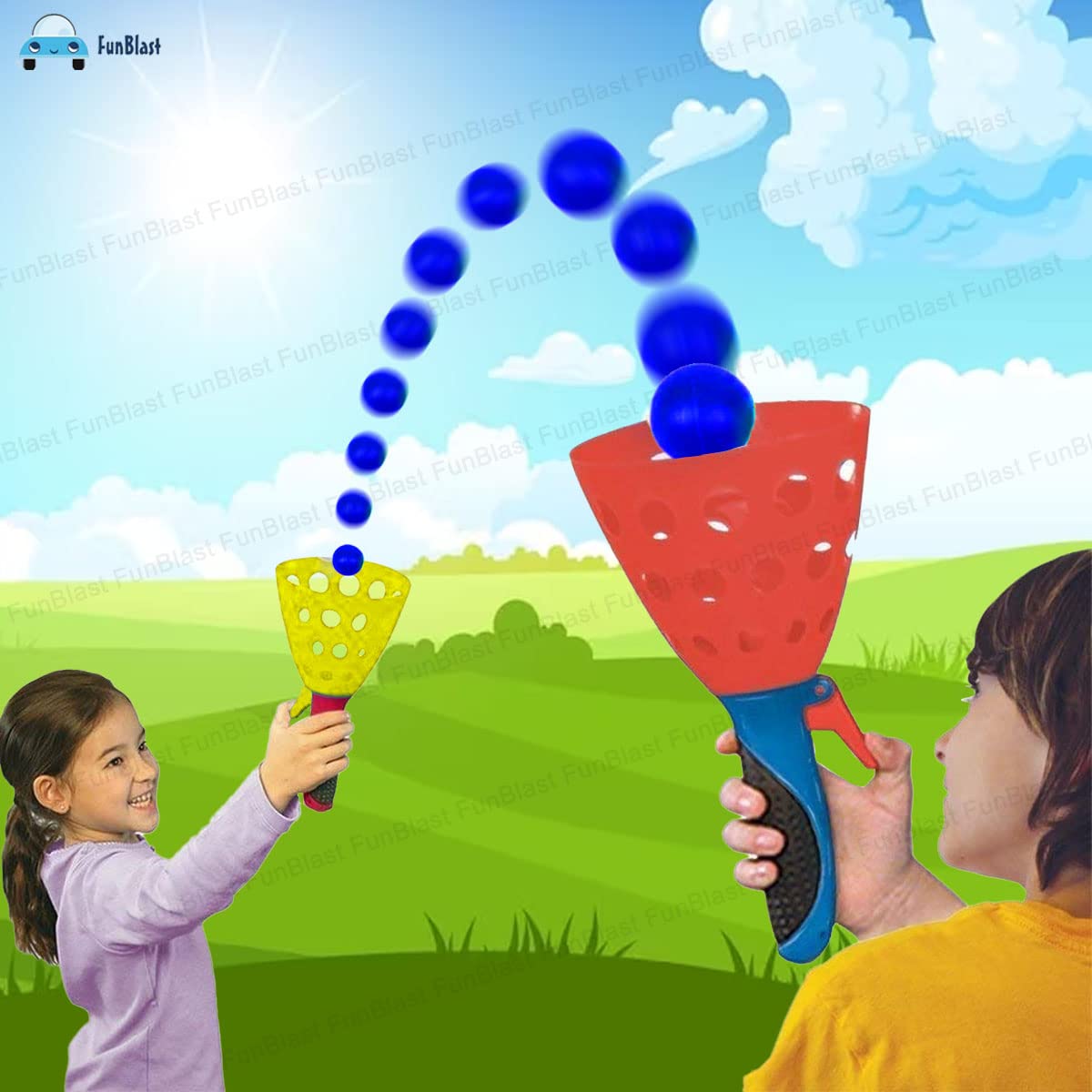 FunBlast Click and Catch Twin Ball Game