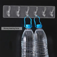 Thumbnail for Transparent Adhesive Wall 6 Hook Strip