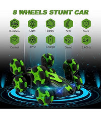 Thumbnail for 2.4GHZ 4WD 8 Wheels Stunt Remote Control Remote Control