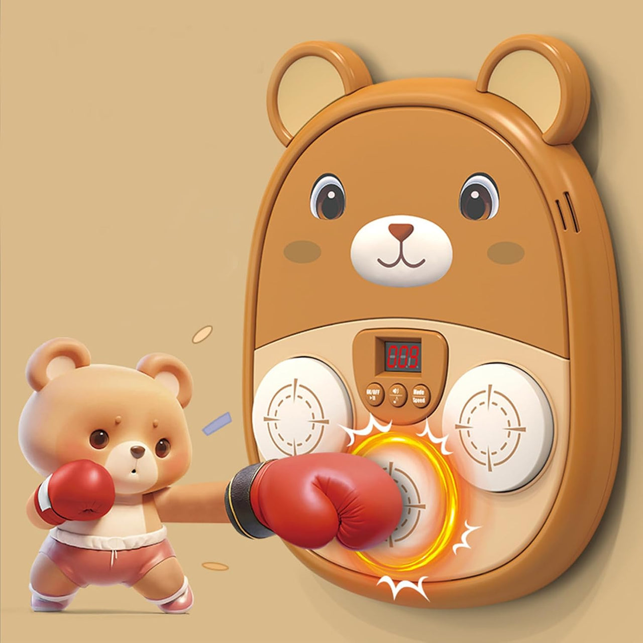 Light And Sound Bear Boxing Machine