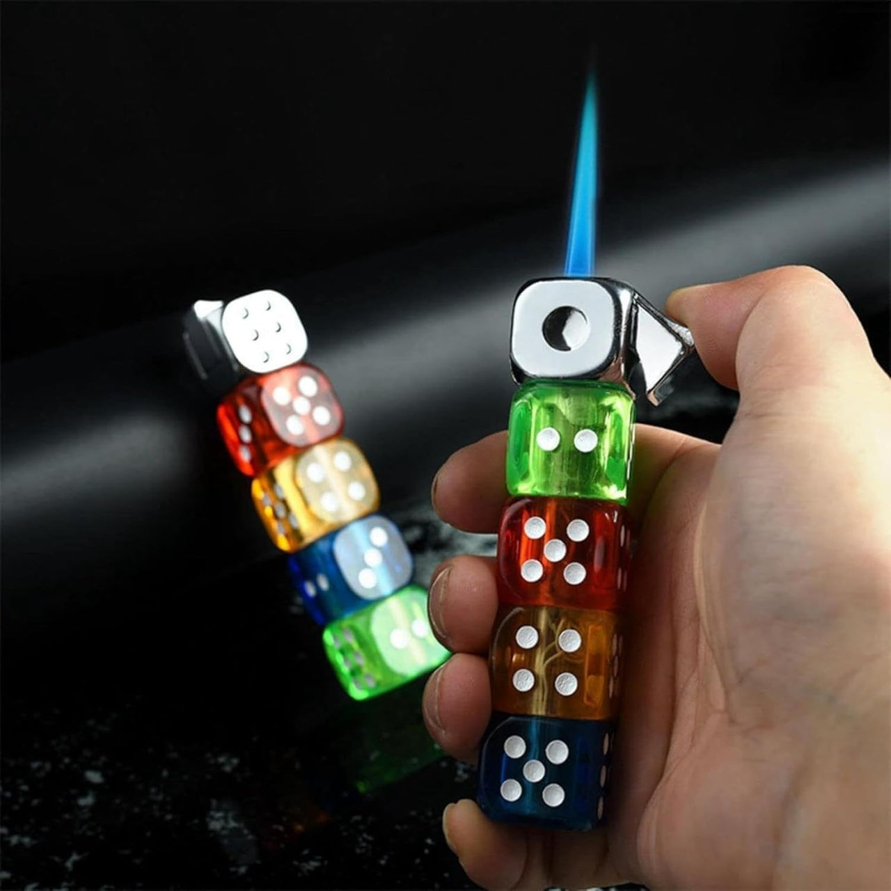 Dice Shape Spinning Lighter