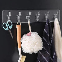 Thumbnail for Transparent Adhesive Wall 6 Hook Strip