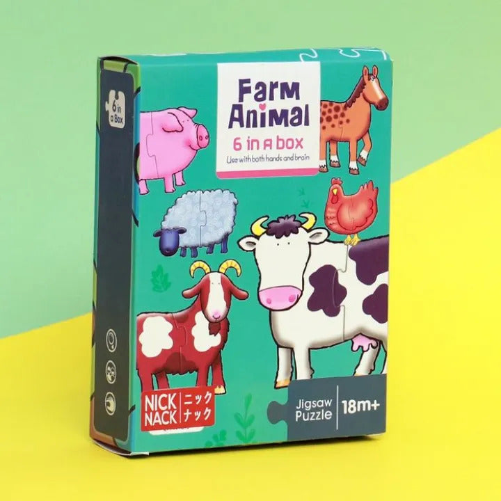 6 In a Box Animal Jigsaw Puzzle