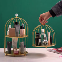 Thumbnail for Multi Layer Makeup Organizer In Metal Bird Cage Shape