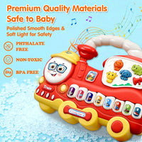 Thumbnail for Early Learning Red Train Musical Piano Keyboard