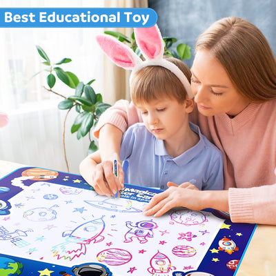 Cosmic World Water Mat With Different Painting Tool