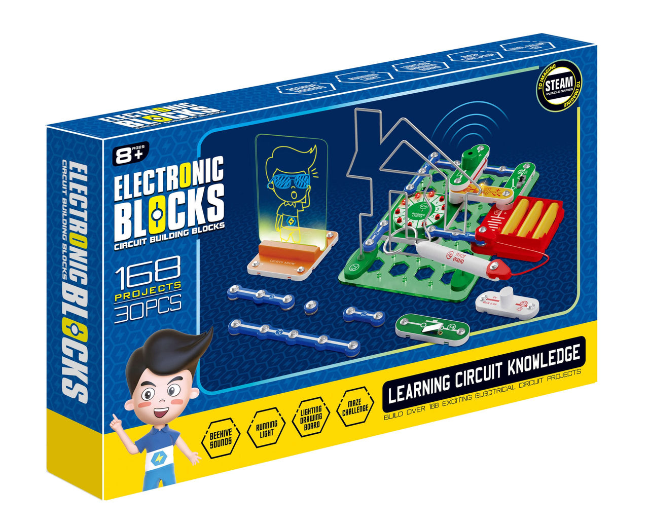 30 Piece Electric Block Maze Game With Light Board