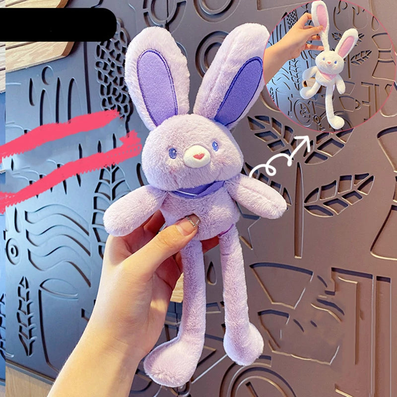 Pulling Ears Rabbit Plush With Keychain