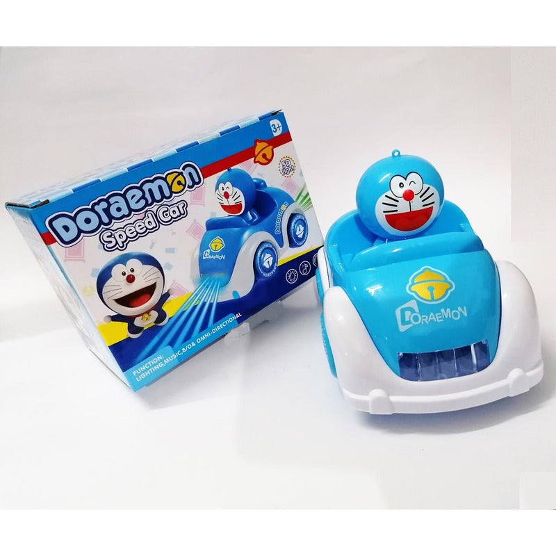 Blue Beautiful Color Doraemon Playing Car