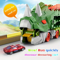Thumbnail for 2 In 1 Dinosaur Transport Truck Track Set
