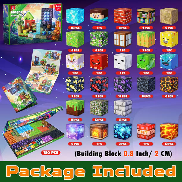 Minecraft Magnetic Building Blocks Set 24 PCS