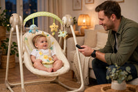 Thumbnail for Parent controlling the Mastela Comfort Rocking Chair with remote