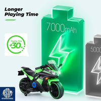 Thumbnail for 12V Kids Motorcycle with Training Wheels, Colorful Lights And Music