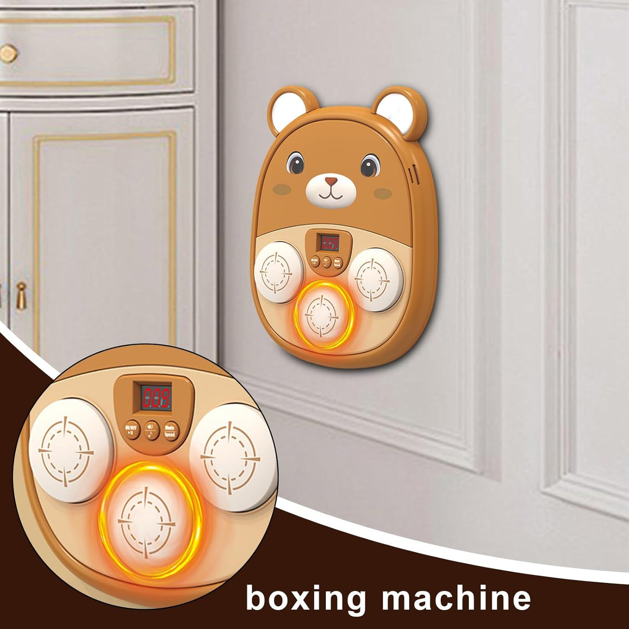 Light And Sound Bear Boxing Machine