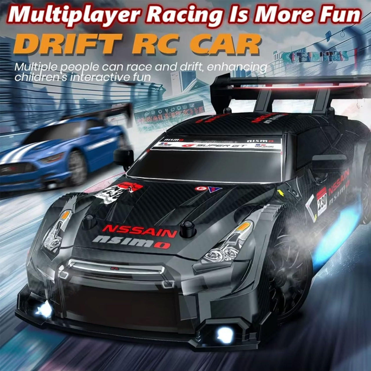 1.24 Scale High-Speed 4WD RC Drift Car 20KMH