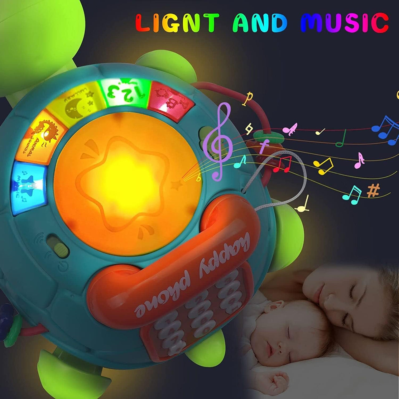 Multifunction Crawling Turtle Phone With Light And Sound
