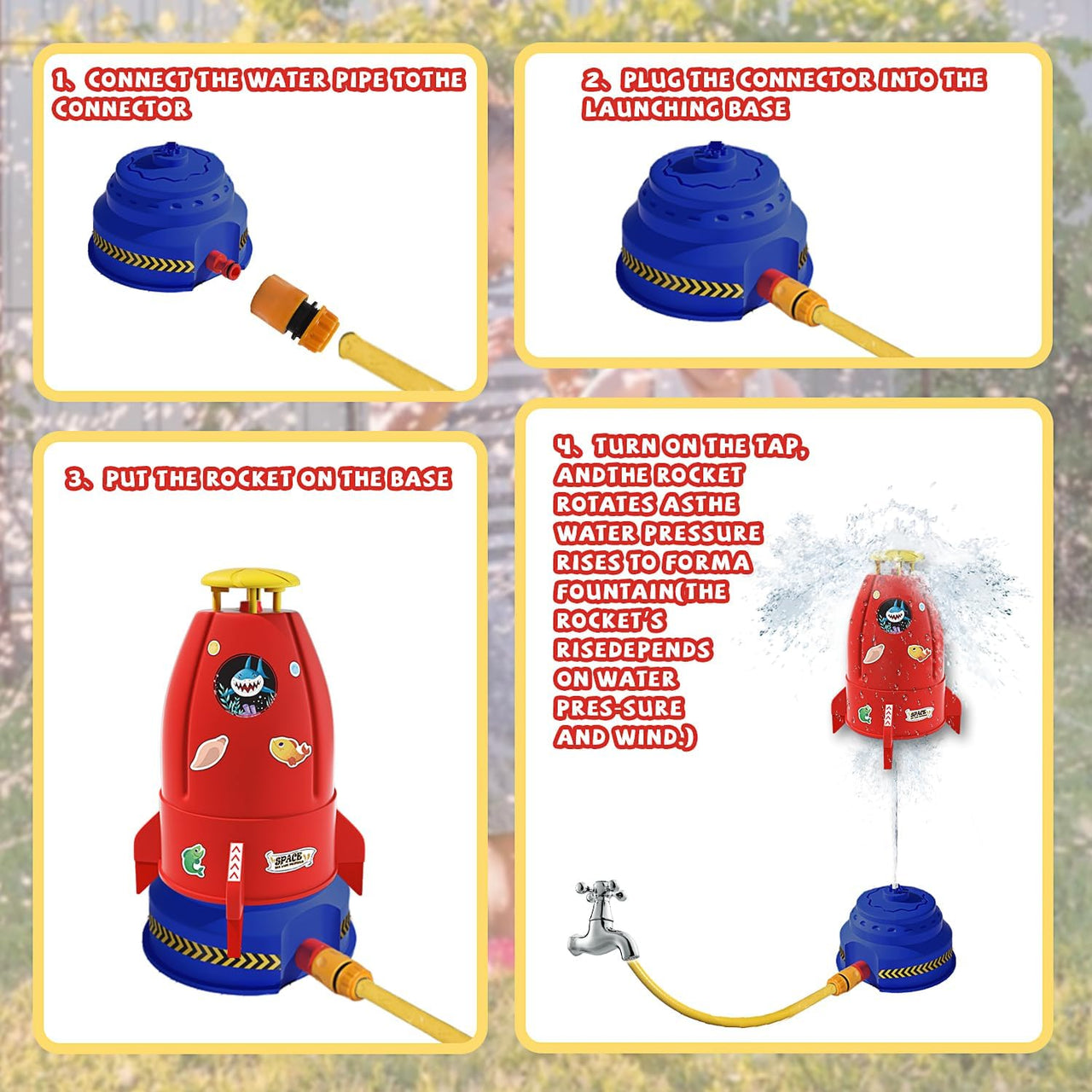 Outdoor Water Rocket Sprinkler