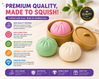 Thumbnail for Squishy Dumpling Sensory Fidget Stress Ball (1Pcs)