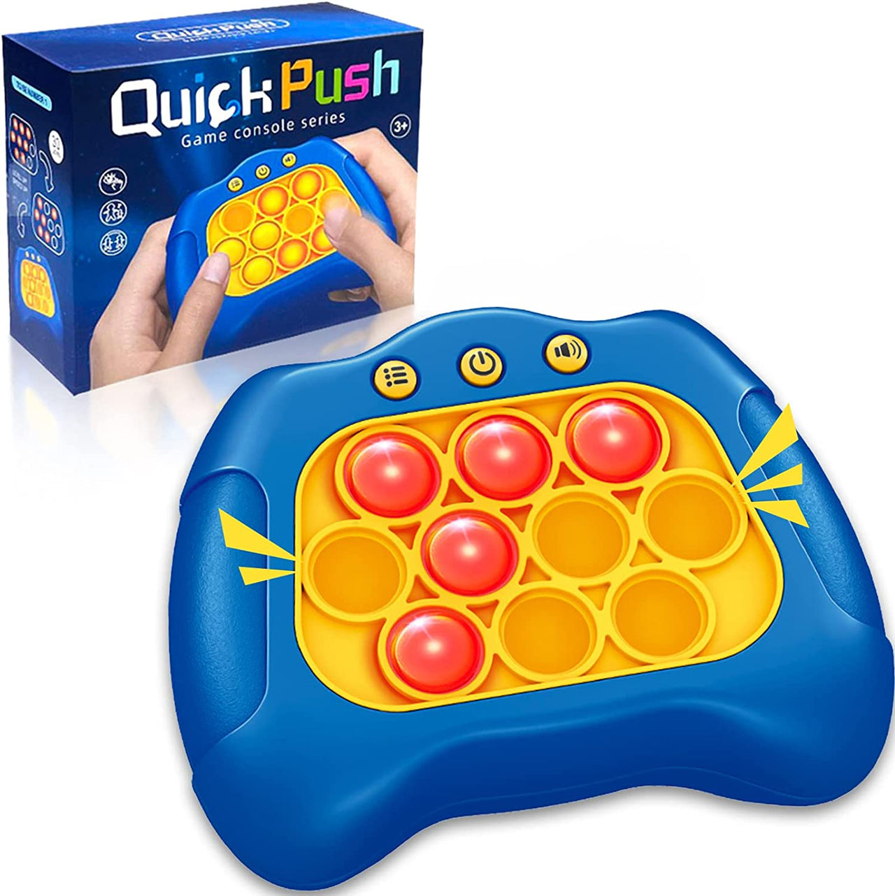 Light-Up Squeeze Poppet Sensory Push Pop Bubble Toy