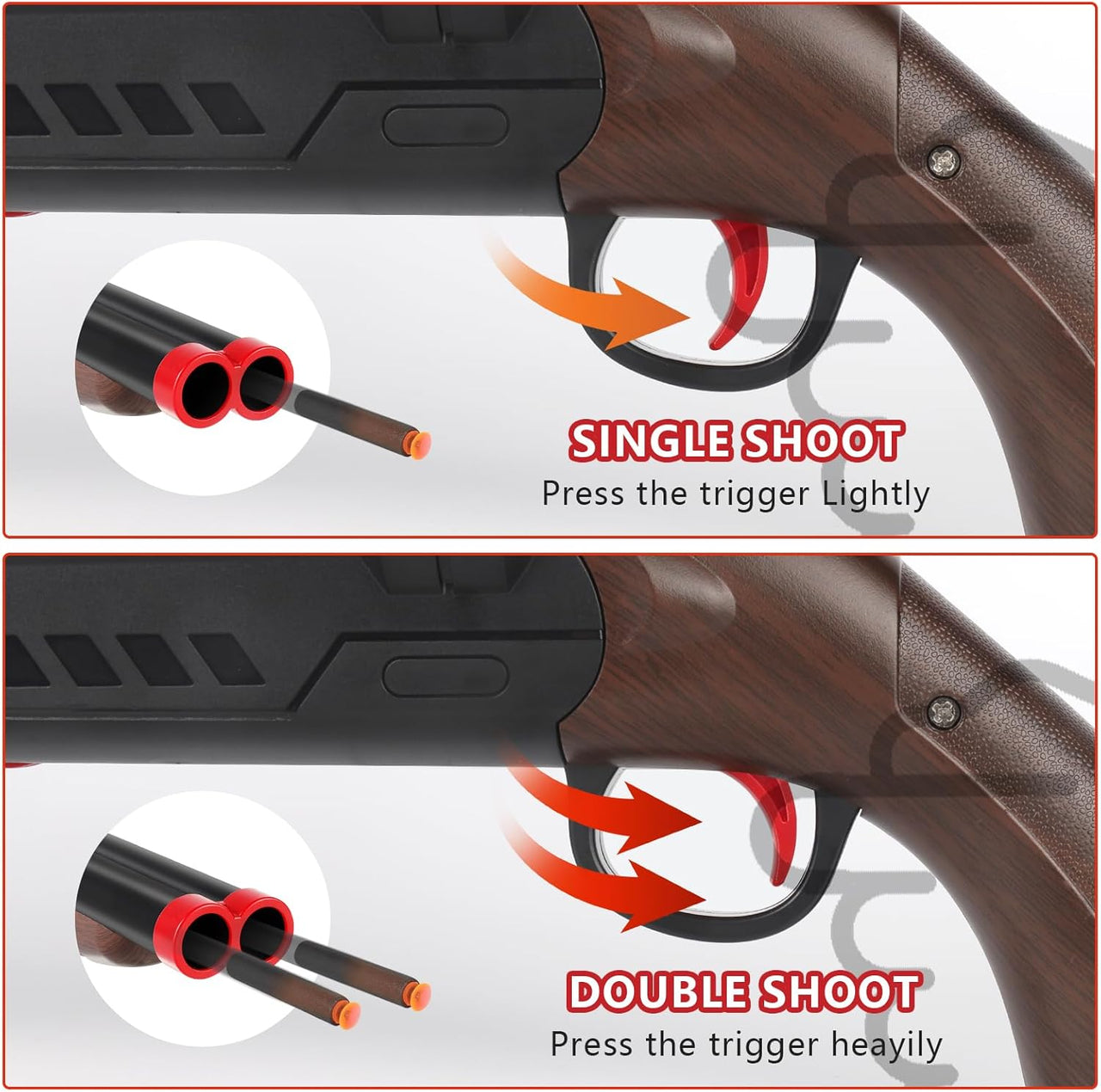 Double Barrel Soft Bullet Blaster Shotgun toys
