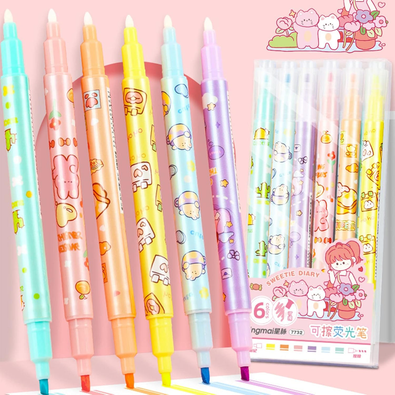 Erasable  Double Sided Highlighter Marker