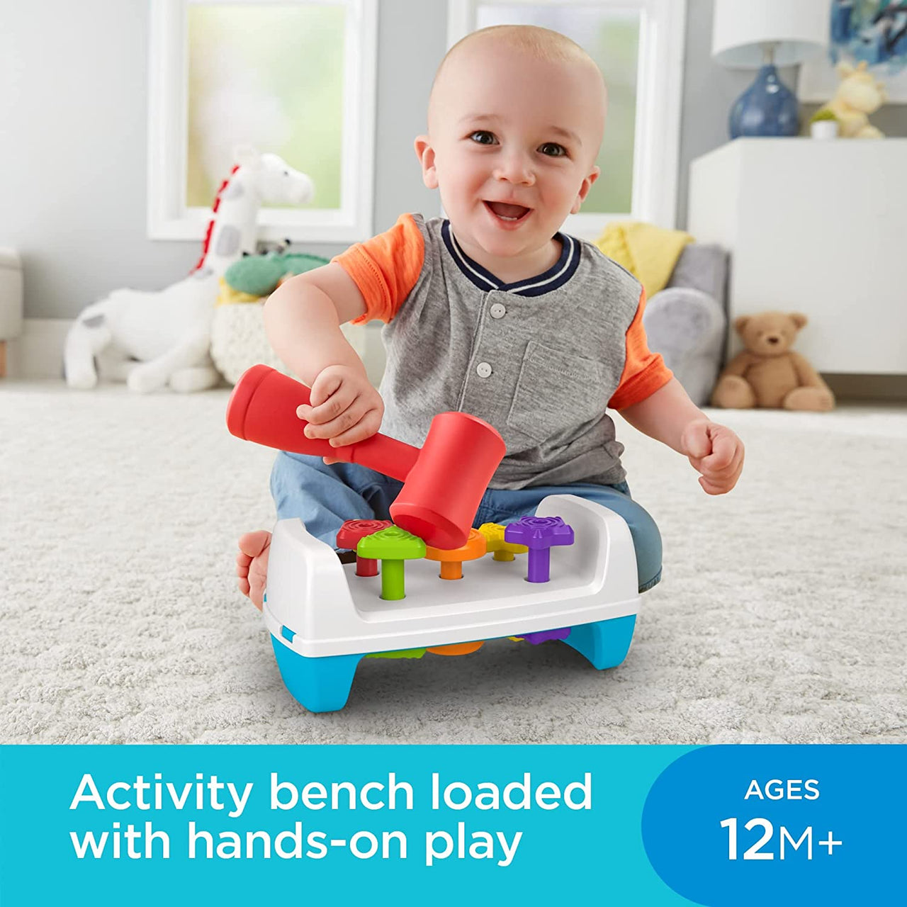 Fisher-Price Toddler Toy Tap & Turn Bench