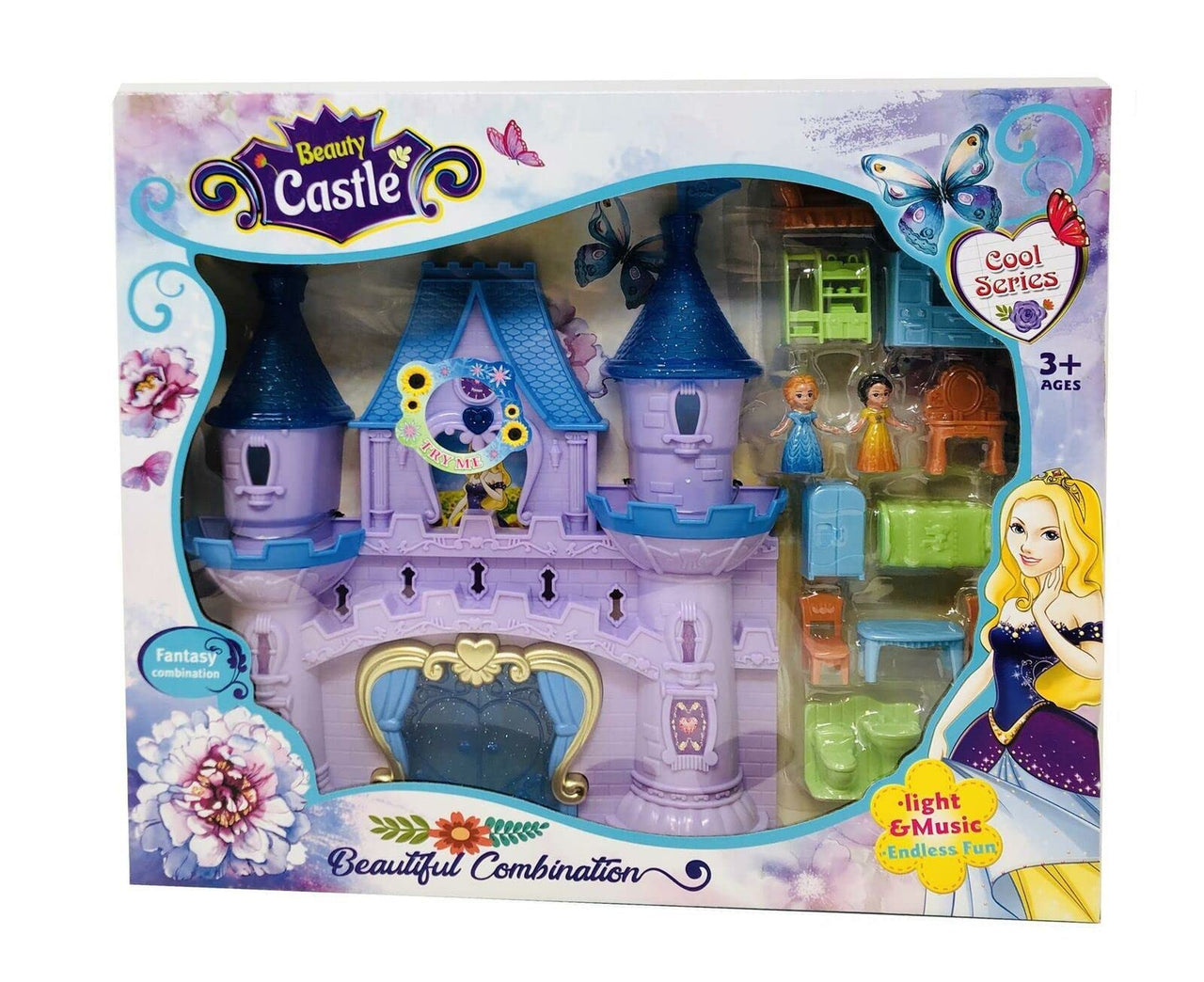 Beauty Castle Princess Figures Playset Doll House