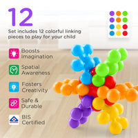 Thumbnail for 36 Piece Snowflake Building Block With 12 Different Color