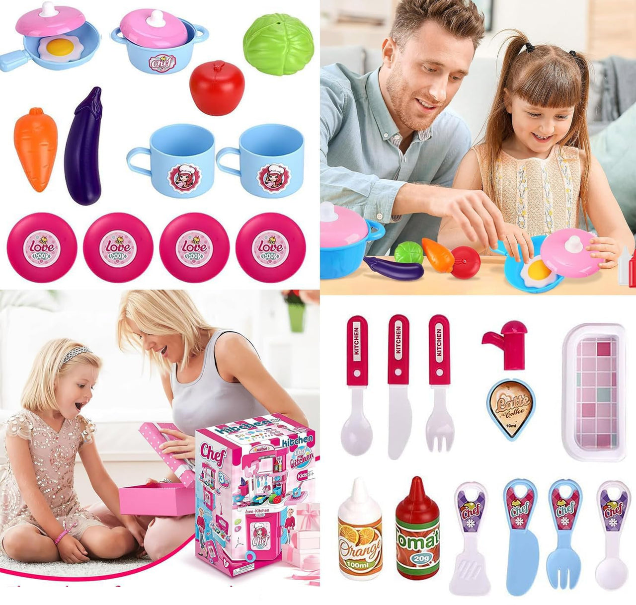 3 in 1 Trolly Wheel Kitchen Set