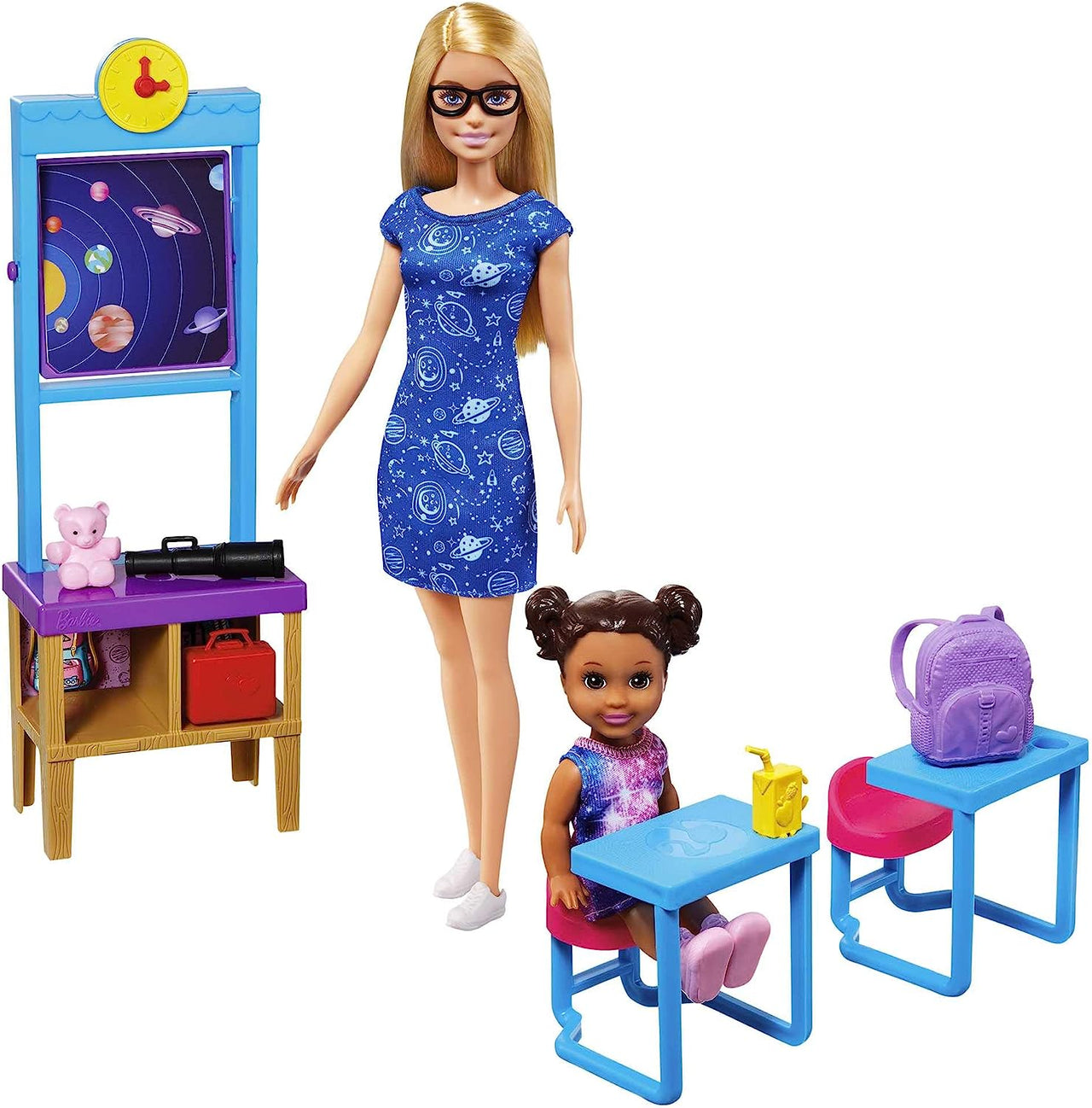 Barbie Space Discovery Science Classroom Playset with Small Student Doll