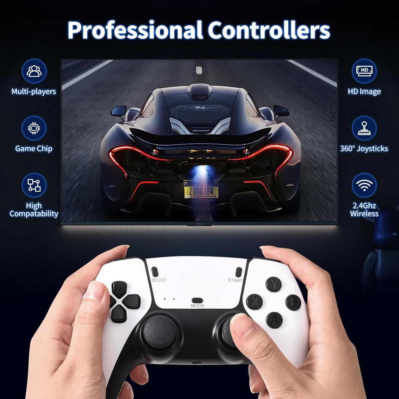 Wireless Controller 20000 Game Plug & Play with 64GB memory Free