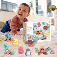 Thumbnail for 32 Piece Silicone Soft Building Blocks