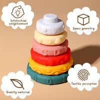 Thumbnail for Printed Animal Letters Shape Building Rings Stacker