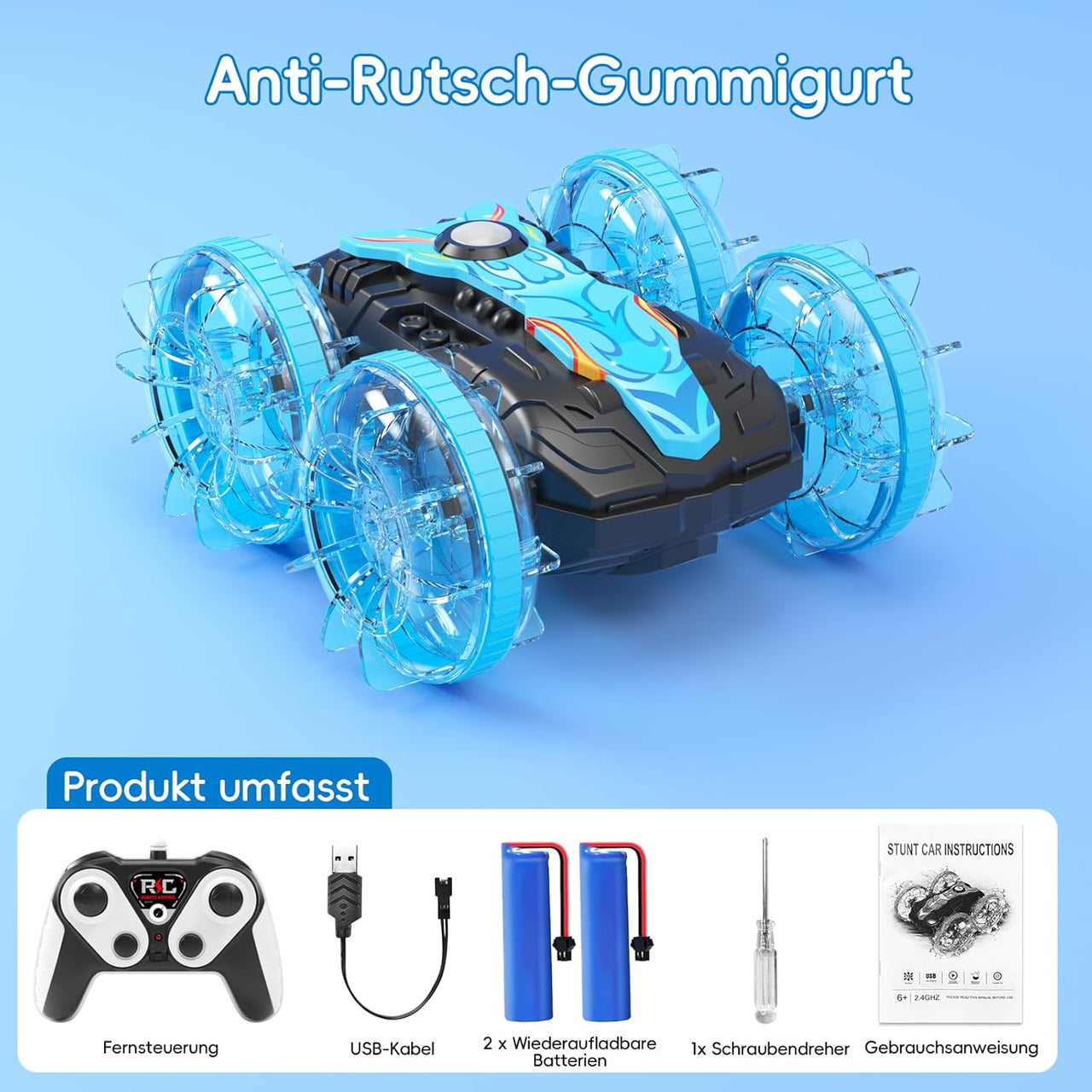 2.4GHZ Water Proof Remote Control Car 2 in 1